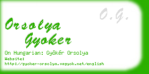 orsolya gyoker business card