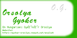 orsolya gyoker business card